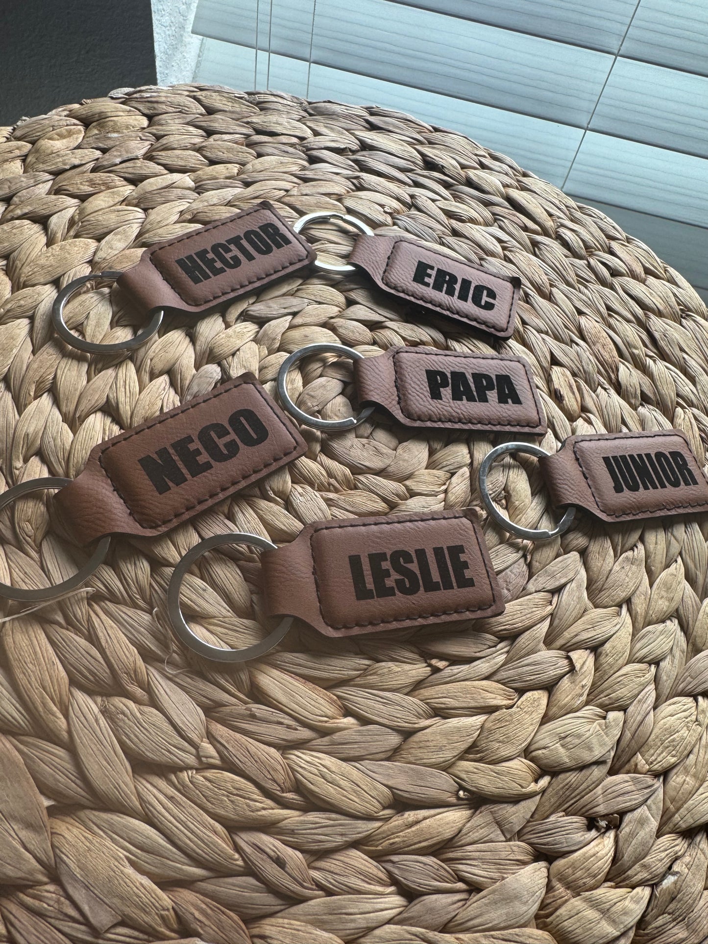 Leather keychain