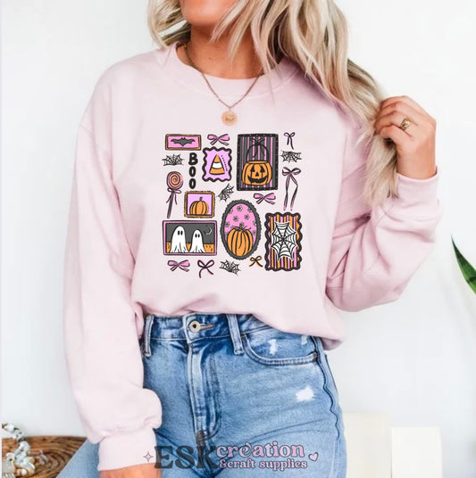 Boo pink sweater