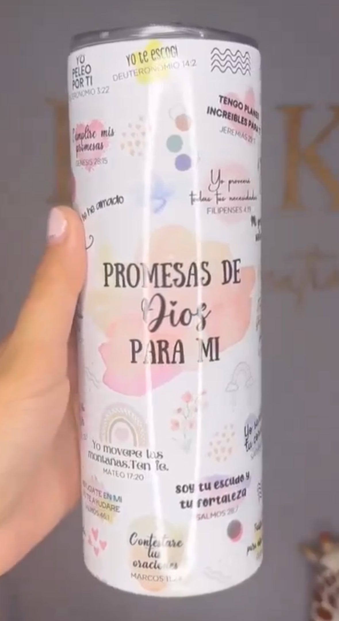 Promesas de Dios Tumbler 20oz