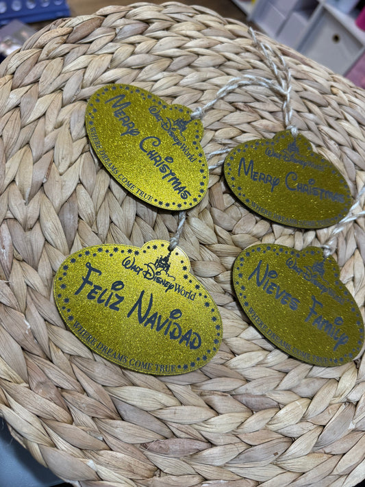 Glitter ornament sign