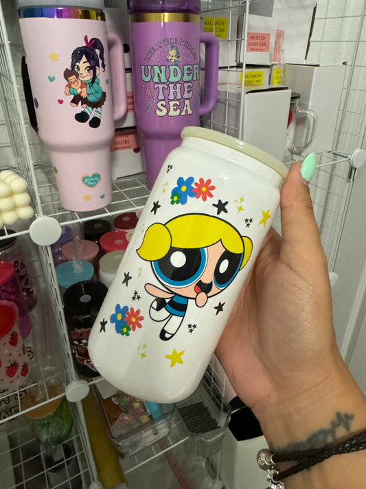 Power Puff glass Can