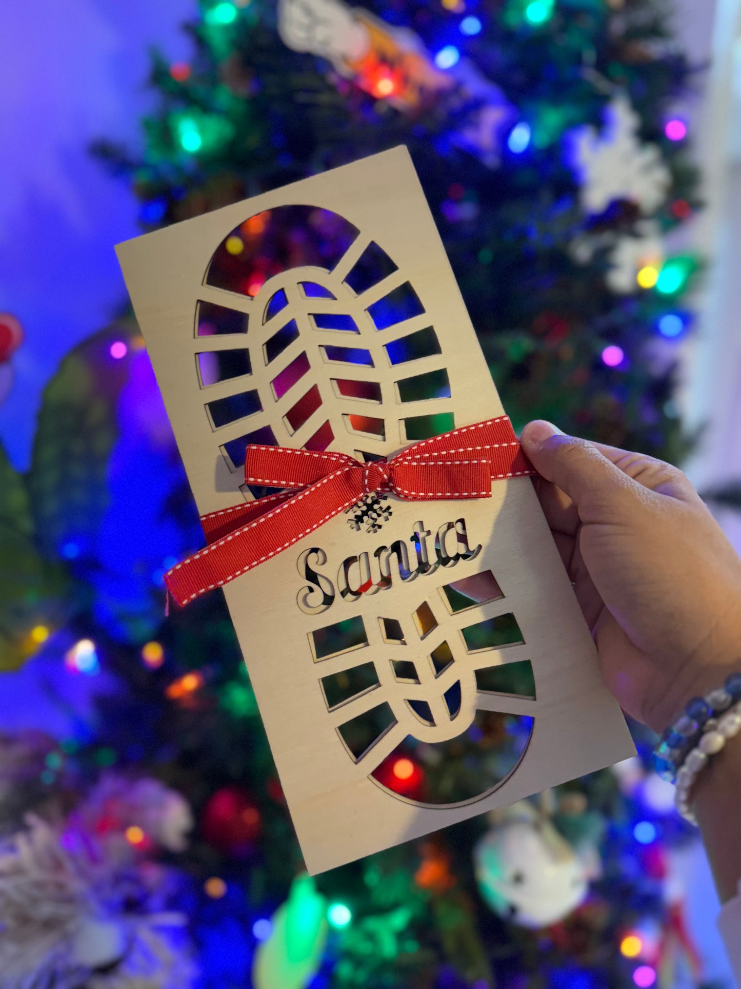 Santa shoes stencil