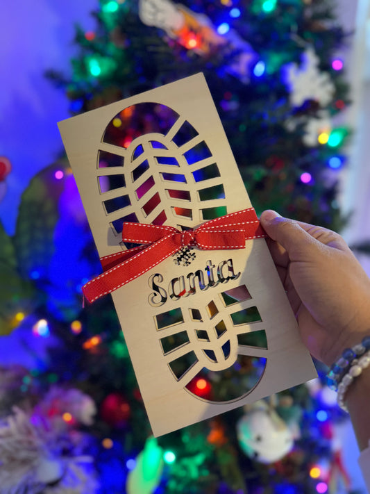 Santa shoes stencil