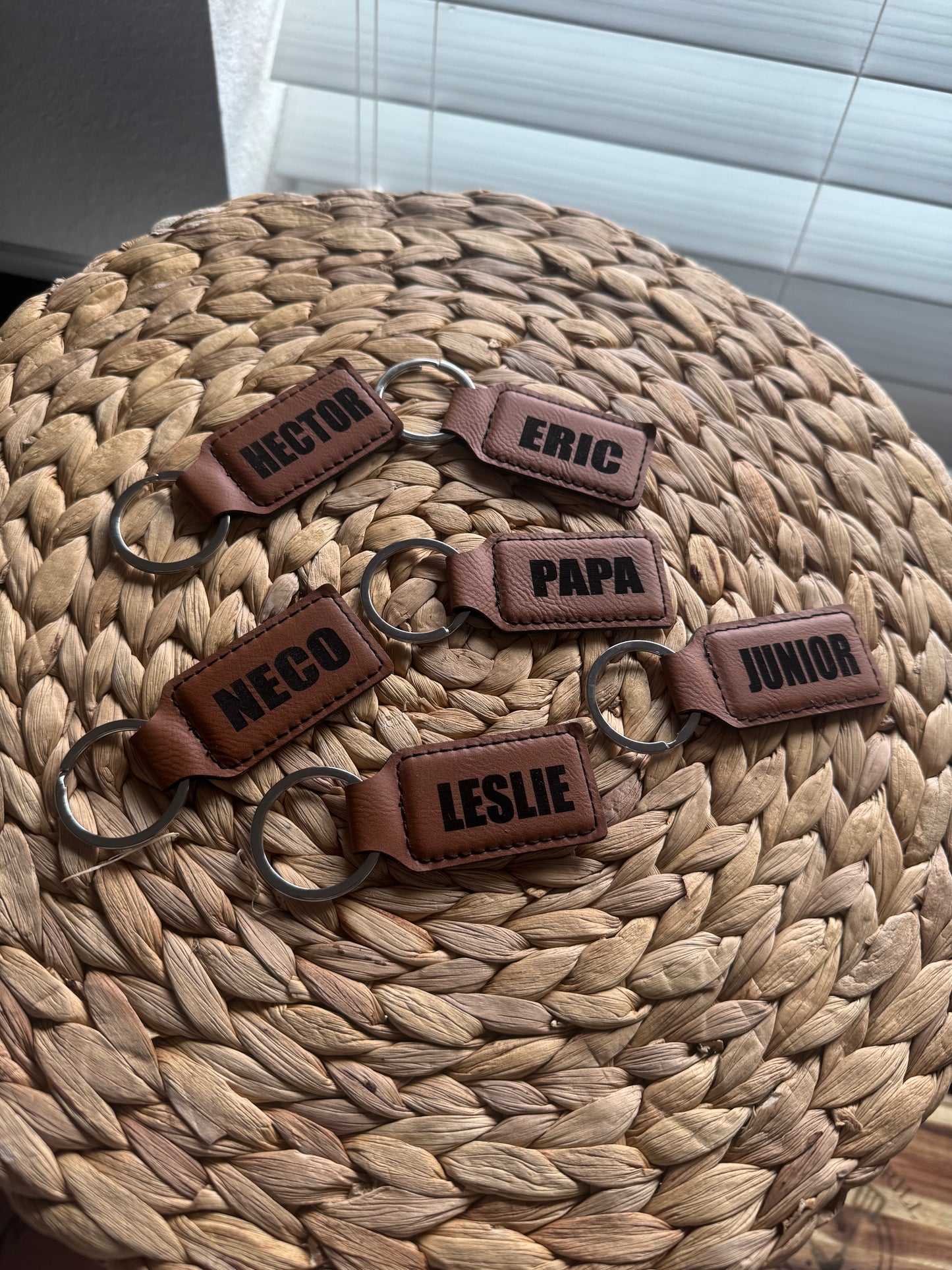Leather keychain