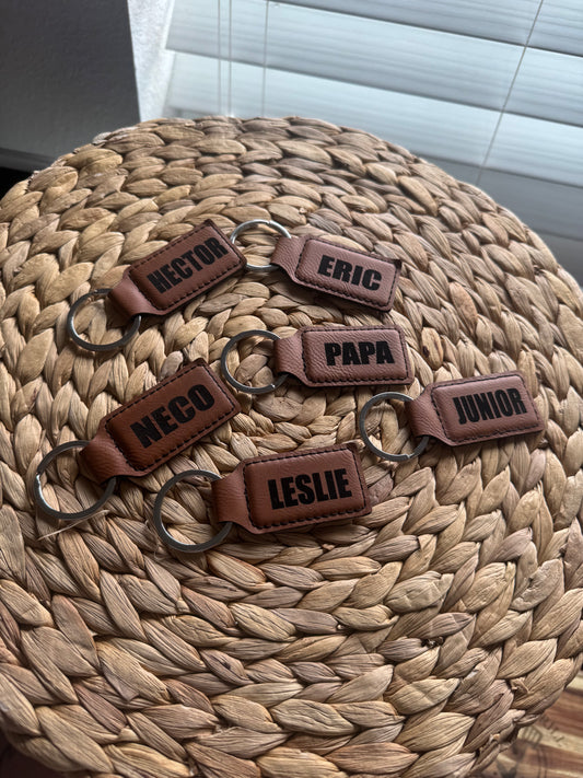 Leather keychain