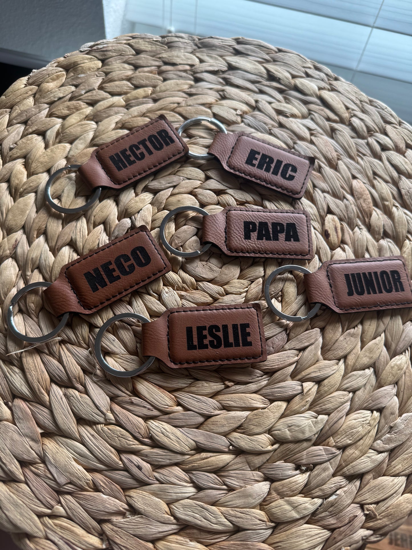 Leather keychain