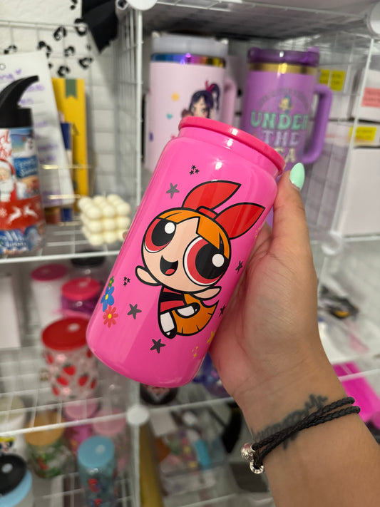 Power Puff glass Can