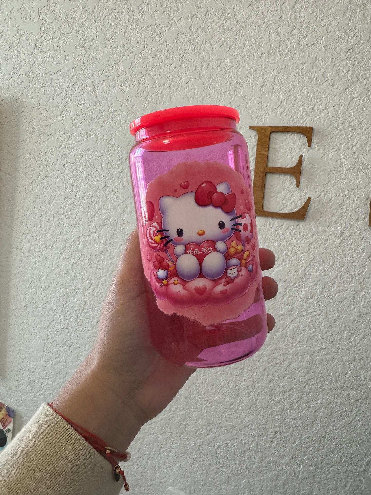 Hello Kitty glass can